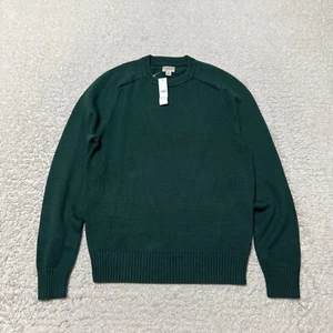 Suéter J Crew Hombres Pequeño Verde Raglán Cuello Redondo Acanalado Tejido Pullover Informal - Imagen 1 de 13