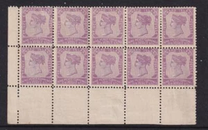 PRINCE EDWARD ISLAND # 8 VF-MNH 4 MH BLOCK OF 10 Q/VICTORIA 9p VIOLET CV $2280 - Picture 1 of 1