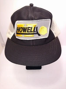 Made in USA Howell bull Dozer patch trucker hat black and white - Picture 1 of 5