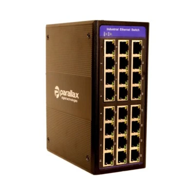 Gigabit 16 Port  RJ45 PoE+ + 8 Port RJ45 Managed Industrial Switch 48VDC - Image 1 of 4