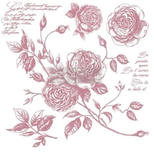 Clear Cling Decor Stamp - Romance Roses - ReDesign with Prima - 6 piece - Picture 1 of 2