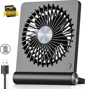 USB Fan, Strong Wind Ultra Quiet Small Desk Fan 220° Tilt Folding 3 Speeds Adjus - Picture 1 of 6