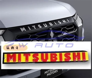 RED LETTER FRONT GRILLE BADGE EMBLEM FOR MITSUBISHI TRITON L200 GLX MV 2024 - Picture 1 of 3