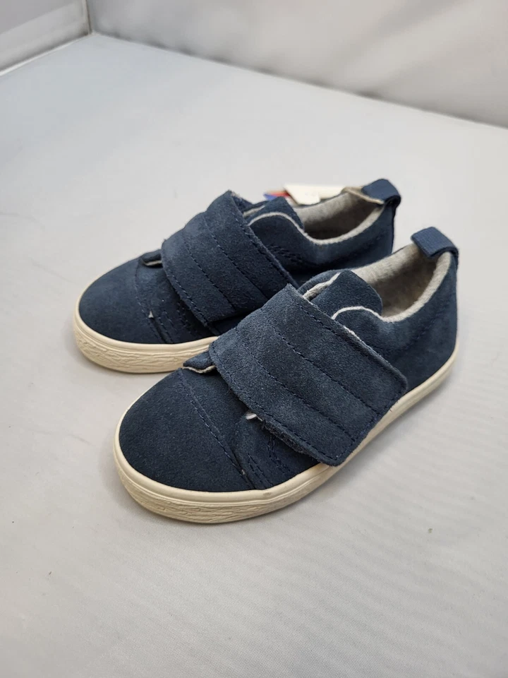 ZARA BABY AZUL BLANCO Snickers CUERO TALLA EE. UU. 4 UE 20 #B983B Foto 1 de 4