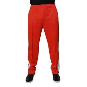MSGM Hose rot weiß Polyester Mid Waist Herren Jogger Sweatpant IT50/W36/L 500usd - Bild 1 von 7