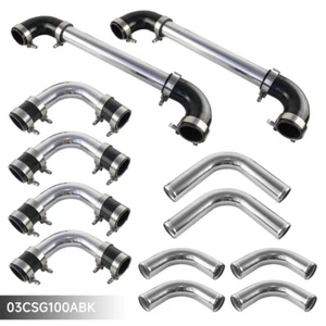 2'' 51mm Universal 12PCS Turbo Ladeluftkühler Rohrleitungen+ Silikonschlauch - Bild 1 von 11