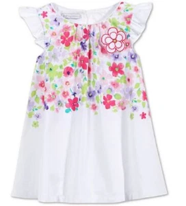 First Impressions Baby Girls' Floral-Print Dress, White, Size 3-6 M - Picture 1 of 1