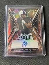 2023 Leaf Exotic Football Quentin Johnston Rookie Auto 2/5 Chargers BA-QJ1