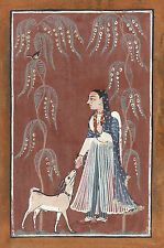 India Miniature Painting Reproduction: Portrait of a Lady- Fine Art Print 
