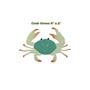Crab 8" Green Mosaic Tile swimming pool Bath wall table bar patio walk way art - Picture 1 of 1