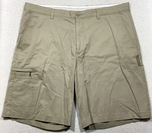 Greg Norman for Tasso Elba Five Iron Golf Shorts Men's 40 Beige Zipper Pocket - Picture 1 of 9