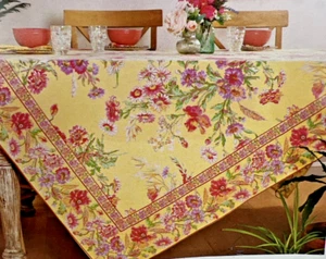 April Cornell Wildflowers Mantel Amarillo y Rosa Precioso Floral 60 x 102 ¡Nuevo! - Imagen 1 de 9
