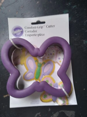 Nuevo Cortador de Sándwiches Wilton Comfort-Grip Grande Mariposa Galletas Postre 4" Púrpura Foto 1 de 4