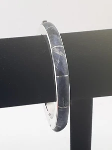 Taxco Mexico 950 Silber mit Lapislazuli Armband Armreif Verschluss Blau Lila - Bild 1 von 12