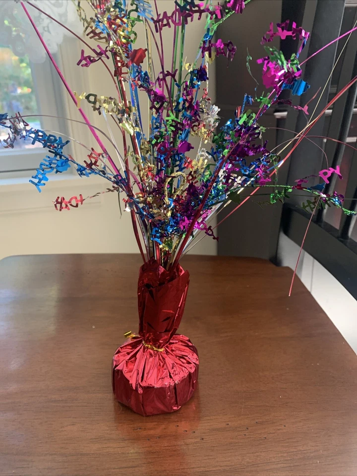 DIVERTIDO Multicolor Metálico 12" Cumpleaños Globo Peso Foto 1 de 3