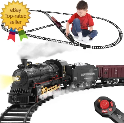 Train Set with Remote Control,Electric Train Track around Christmas Tree W/Cargo - Image 1 of 4
