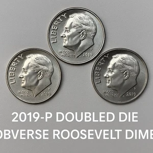 2018-P Roosevelt Dime – Strong DDO & DDR – Doubled Date, Motto, Reverse Lot Of 3 - Picture 1 of 23