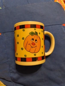 Tazza tazza caffè Jack O'Lantern zucca ceramica Halloween vintage anni 90 - Foto 1 di 9