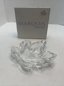 Waterford Marquis Clear Maple Leaf Dish - Trinket Bowl Lead Crystal New - Picture 1 of 10