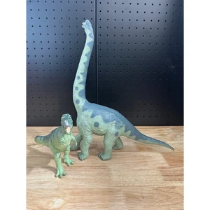 Vintage 1988 The Carnegie Safari LTD Brachiosaurus & T Rex - Bild 1 von 5