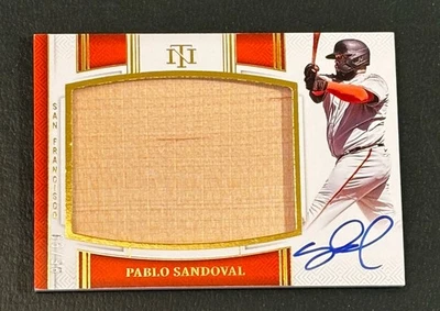 National Treasures Pablo Sandoval 2025 Juego Usado Murciélago Reliquia Automático En Tarjeta 95/99 Foto 1 de 2