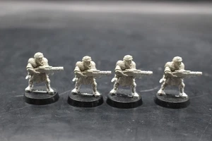 Warhammer 40k Guardia Imperial Tallan Desert Raiders Troopers x4 Metal - Imagen 1 de 2