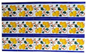2,25 M Lfd. De Bordes De Limón Azulejos Pintados A Mano - Imagen 1 de 1