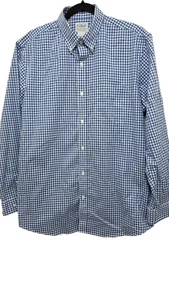 L.L.Bean Herren Traditional Fit Blau Gingham Langarm Button-Down Hemd M - Bild 1 von 7