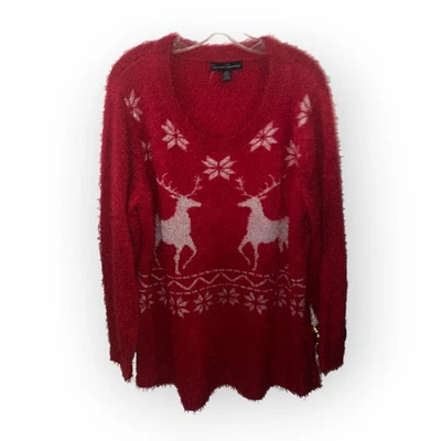 Suéter túnica reno Navidad French Laundry talla 2x nuevo sin etiquetas Foto 1 de 2