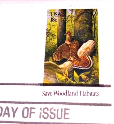 Estampillas réplica de oro de 22kt de Wildlife Habitats - Woodlands - 1981 - ¡VER ABAJO! Foto 1 de 4