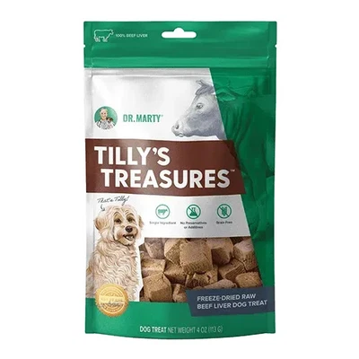 DR. MARTY Dr Marty Tilly's Treasures Freeze Dried Beef Liver Dog Treat 4 oz All Breeds