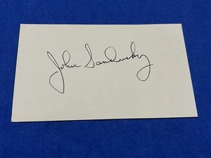 Vintage Signed Index Card John Sandusky Cleveland Browns Football - Picture 1 of 2