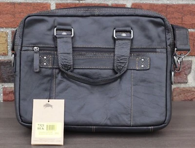 NEW Jack Georges #7321 Leather Shoulder Bag Laptop Briefcase $375 MSRP w/ Tags - Image 1 of 4