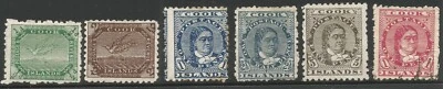 Cook Islands 1909-19 EDVII Makea Takau White Tern mint group from 1/2d to 5d MH - Image 1 of 2