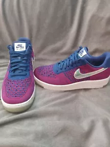 Nike Pre Owned Air Force 1 Low Ultra Flyknit USA 826577-601 Shoes Size 9.5 - Picture 1 of 10