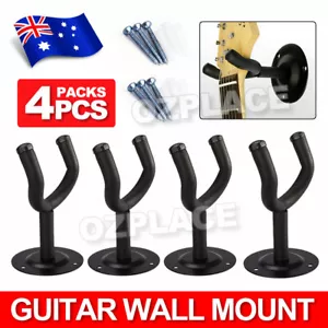 4X Guitar Wall Mount Soft Rubber Foam Padded Hanger Bracket Hook Mount Holder AU - Picture 1 of 9