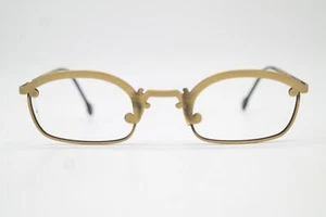 Vintage Brille L.A. Eyeworks ASLAN 442 Messing Oval Brillengestell eyeglasses - Picture 1 of 6