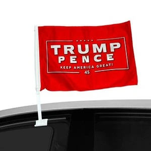 Double Sided Car Flag - Trump President 2020 - Many Options - Picture 1 of 6