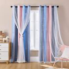 Dream Star Blackout Curtains for Kids Rooms Girl Princess Curtain for Daughte...