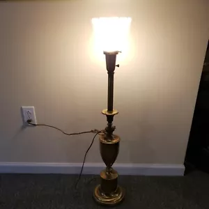 Vintage Mid Century schwere Messing Torchiere Tischlampe 34,75" hoch - Bild 1 von 5