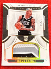 2022-23 National Treasures Jeremy Sochan Rookie Prime Material Jersey Patch /25