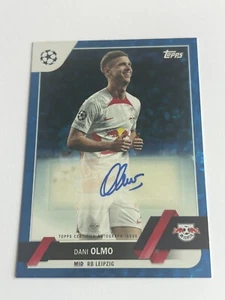 Dani Olmo 2022-23 Topps UEFA Club Competitions Blue Icy Foil Autograph 39/99 - Bild 1 von 3
