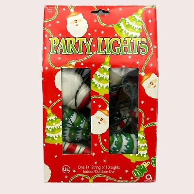 Luces de Navidad Amscan 14' Cadena de 10 Luces de Papá Noel Interior Exterior Fiesta Usadas Foto 1 de 4
