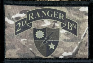 2nd Ranger Battalion Subdued Multicam Morale Patch Tactical Army USA Flag  - Picture 1 of 12