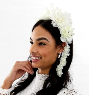 ✨Guirnalda de Novia FlorS Diadema Corona Guirnalda Boda Off-White Disfraz Festivo ✨ Foto 1 de 4