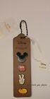 NWT Coach Limited Edition Mickey Mouse Leather Key Chain Pin Set 59310 New