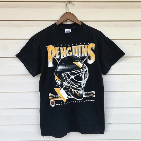 Vintage Pittsburgh Penguins NHL Black Shirt Unisex Cotton Men Women All Size Cover