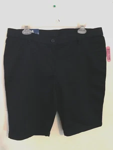 Izod Girls Approved Schoolwear Shorts 15 Bermuda Blue Stretch Skinny Pockets - Picture 1 of 7
