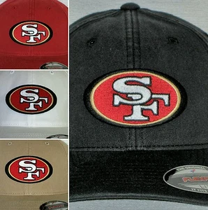 San Francisco 49ers ""FLEXFIT"" Kappe Mütze KLASSISCH NFL AUFNÄHER/LOGO 3 GRÖSSEN NEU - Bild 1 von 5