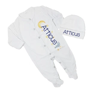 Bebé Niño Personalizado Conejito Conejo Luna Pies Dormir Regreso a Casa Conjunto - Imagen 1 de 14